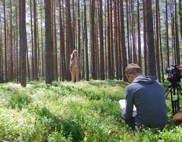 Our team filming the new Coffee Break training in silent nature, 07/2019. Photo: Kaur Lass